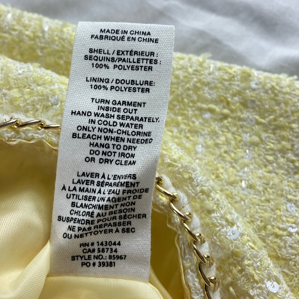 Avec Les Filles Yellow Tweed Chain Trim Set - Picture 7 of 16